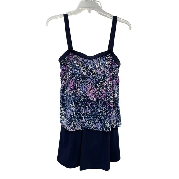 Le Cove Other - Le Cove Swim Dress Womens 16 Used 15623-2 Blue Purple
